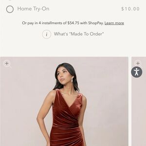 Revelry teracotta Dawson velvet Gown